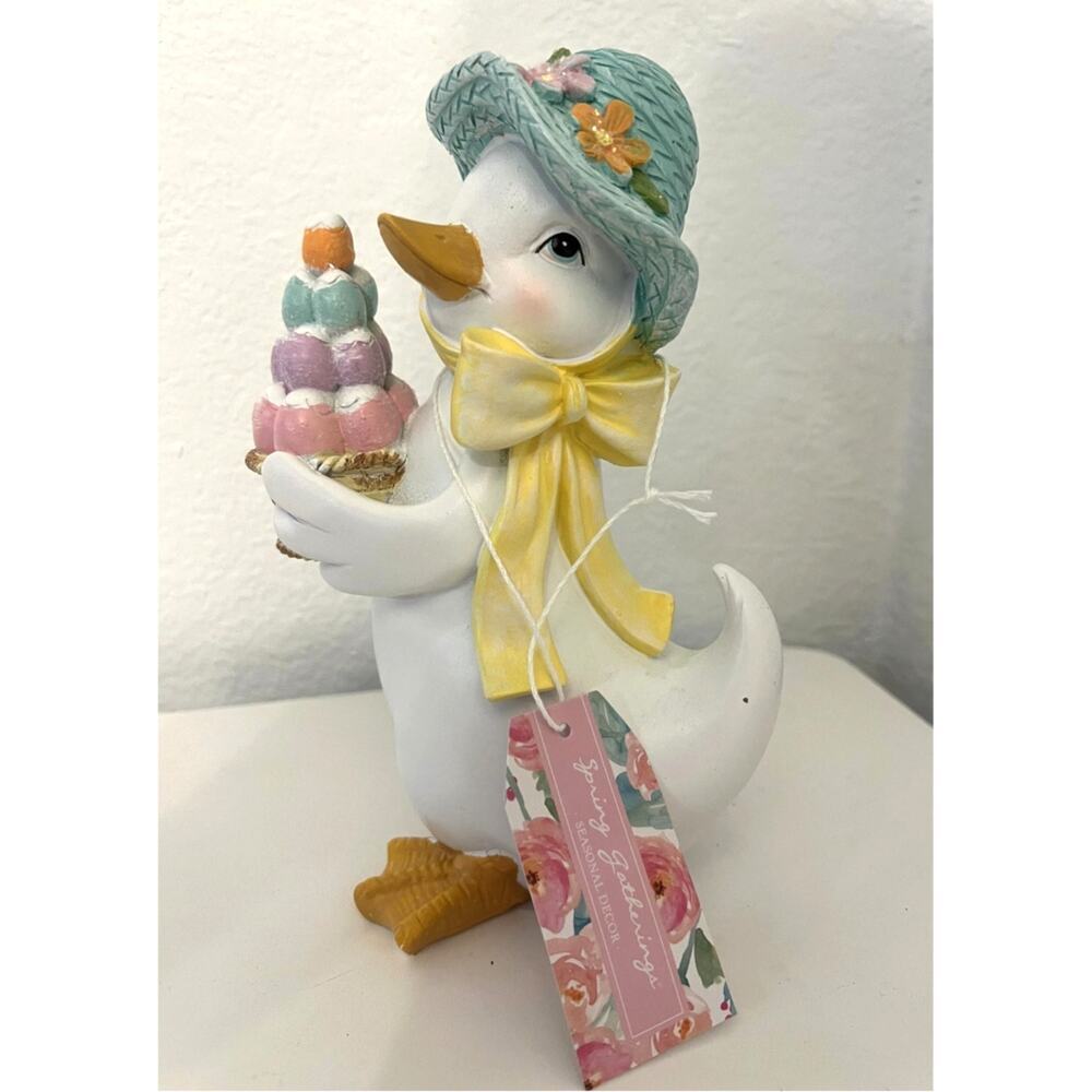 Spring Gatherings Silly Goose Hat Yellow Bow Cottagecore